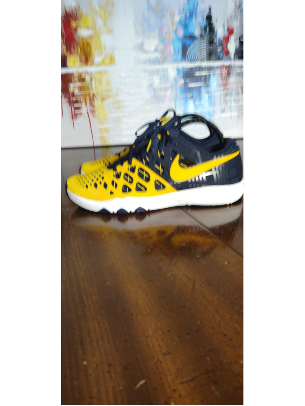 Nike Train Speed 4 Shoes Mens Size 9.5 Michigan Training Sneakers 844102-417